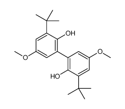 2-叔丁基-6-(3-叔丁基-2-羟基-5-甲氧基苯基)-4-甲氧基苯酚 结构式