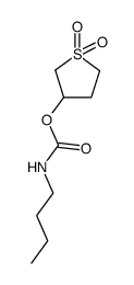 1,1-dioxidotetrahydro-3-thienyl butylcarbamate 结构式