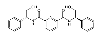 N2,N6-bis((R)-2-Hydroxy-1-phenylethyl)pyridine-2,6-dicarboxamide 结构式