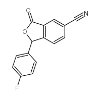 1-(4-氟苯基)-1,3-二氢-3-氧代-5-异苯并呋喃甲腈 结构式