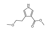 1H-Pyrrole-3-carboxylic acid, 4-(2-methoxyethyl)-, methyl ester 结构式