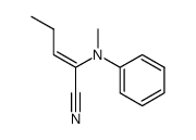 (Z)-2-(甲基苯基氨基)-2-戊烯腈 结构式