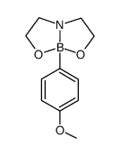 Boron, [[2,2'-(imino-κN)bis[ethanolato-κO]](2-)](4-methoxyphenyl)-, (T-4)- 结构式