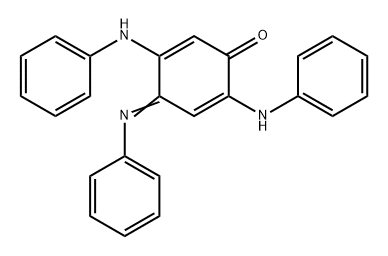 2,5-双(苯氨基)-4-(苯亚氨基)-2,5-环己二烯-1-酮 结构式