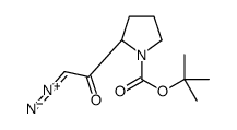 (R)-2-(2-二氮杂乙酰基)吡咯烷-1-羧酸叔丁酯 结构式