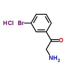 2-氨基-1-(3-溴苯基)乙酮盐酸盐 结构式