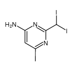 2-(二碘甲基)-6-甲基-4-嘧啶胺 结构式
