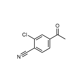4-乙酰基-2-氯苄腈 结构式