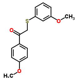 1-(4-甲氧基苯基)-2-(3-甲氧基苯硫基)乙酮 结构式
