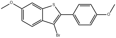 3-溴-6-甲氧基-2-(4-甲氧基苯基)苯并[B]噻吩 结构式