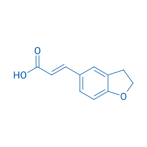(E)-3-(2,3-二氢苯并呋喃-5-基)丙烯酸 结构式