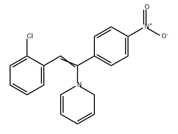 1-[2-(2-氯苯基)-1-(4-硝基苯基)乙烯基]-1,2-二氢吡啶 结构式