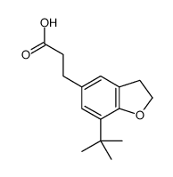3-(7-叔丁基-2,3-二氢苯并呋喃-5-基)丙酸 结构式