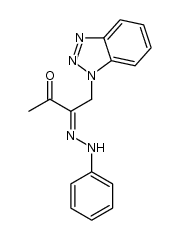 1-(1H-1,2,3-benzotriazol-1-yl)-2,3-butanedione 2-(phenylhydrazone) 结构式