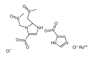 二氯化钌二(二甲基亚砜)二(4-硝基咪唑)配合物 结构式