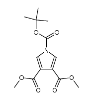 1H-吡咯-1,3,4-三羧酸-1-(1,1-二甲基乙基)3,4-二甲酯 结构式