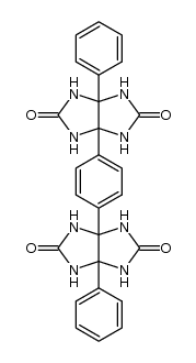 Imidazo[4,5-d]imidazole-2,5(1H,3H)-dione, 3a,3'a-(1,4-phenylene)bis[tetrahydro-6a-phenyl- (9CI) 结构式