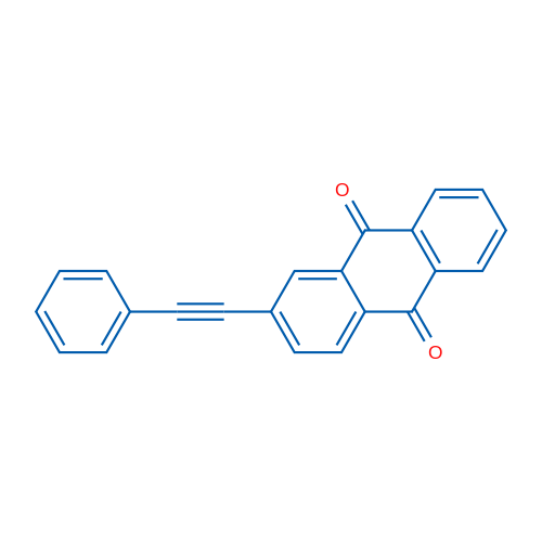 2-(2-苯乙炔基)-9,10-蒽二酮 结构式