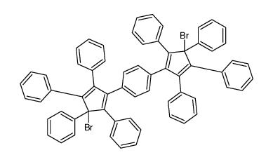 Benzene, 1,4-bis(3-bromo-2,3,4,5-tetraphenyl-1,4-cyclopentadien-1-yl)- 结构式