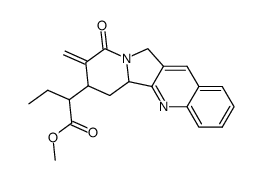 Indolizino[1,2-b]quinoline-7-acetic acid, α-ethyl-5b,6,7,8,9,11-hexahydro-8-methylene-9-oxo-, methyl ester 结构式