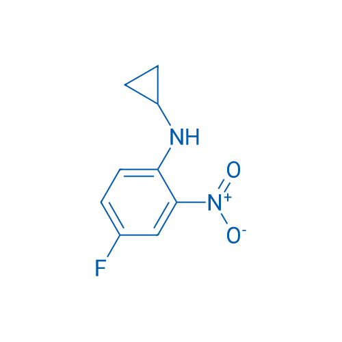 N-环丙基-4-氟-2-硝基苯胺 结构式