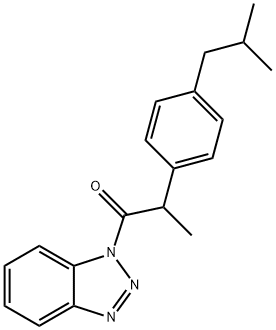 1-(1H-苯并三唑-1-基)-2-[4-(2-甲基丙基)苯基]-1-丙酮 结构式