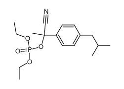 1-氰基-1-[4-(2-甲基丙基)苯基]乙基磷酸二乙酯 结构式