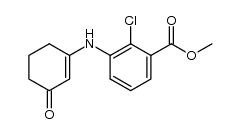 2-氯-3-[(3-氧代-1-环己烯-1-基)氨基]苯甲酸甲酯 结构式