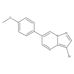3-溴-6-(4-甲氧基苯基)吡唑并[1,5-a]嘧啶 结构式