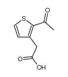 2-乙酰基-3-噻吩乙酸 结构式