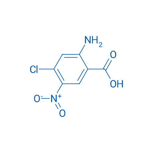 2-氨基-4-氯-5-硝基苯甲酸 结构式