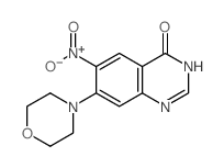 7-吗啉-4-基-6-硝基喹唑啉-4(3H)-酮 结构式