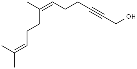 (6Z)-7,11-二甲基-6,10-十二碳二烯-2-炔-1-醇 结构式