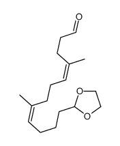 4,8-Dodecadienal, 12-(1,3-dioxolan-2-yl)-4,8-dimethyl-, (Z,Z)- (9CI) 结构式