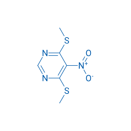 Pyrimidine, 4,6-bis(methylthio)-5-nitro- 结构式