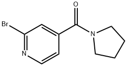 2-溴-4-(1-吡咯烷基羰基)吡啶 结构式