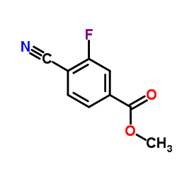 4-氰基-3-氟苯甲酸甲酯 结构式