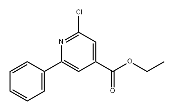 2-氯-6-苯基吡啶-4-羧酸乙酯 结构式