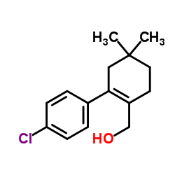 [2-(4-氯苯基)-4,4-二甲基环己-1-烯基]甲醇 结构式