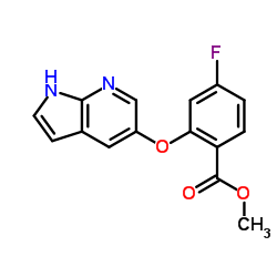 2-[(1H-吡咯并[2,3-b]吡啶-5-基)氧基]-4-氟苯甲酸甲酯 结构式