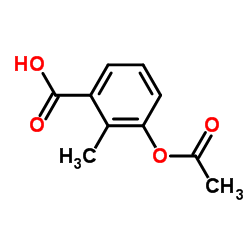 2-甲基-3-乙酰氧基苯甲酸 结构式