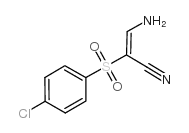 3-氨基-2-[(4-氯苯基)磺酰基]丙烯腈 结构式