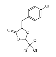 (E)-5-(4-氯亚苄基)-2-(三氯甲基)-1,3-二氧杂环戊烷-4-酮 结构式