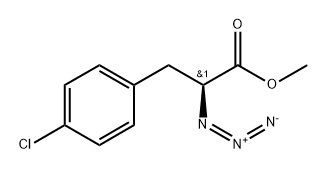 (S)-α-叠氮基-4-氯苯丙酸甲酯 结构式