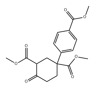 1-[4-(甲氧羰基)苯基]-4-氧代-1,3-环己二甲酸-1,3-二甲酯 结构式
