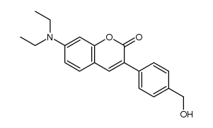 7-(二乙氨基)-3-(4-羟甲基苯基)-2H-色烯-2-酮 结构式