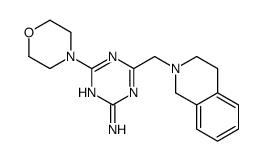 1,3,5-Triazin-2-amine,4-[(3,4-dihydro-2(1H)-isoquinolinyl)methyl]-6-(4-morpholinyl)- 结构式