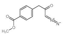 4-(3-重氮-2-氧代丙基)苯甲酸甲酯 结构式