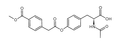 N-乙酰-O-[2-[4-(甲氧羰基)苯基]乙酰基]-L-酪氨酸 结构式