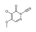5-氯-4-甲氧基-6-氧代-1(6H)-哒嗪甲腈 结构式